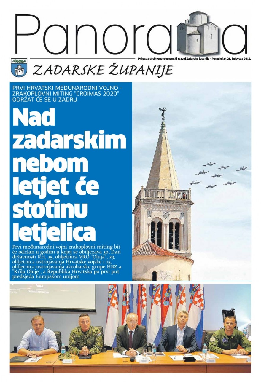 Panorama Zadarske županije - kolovoz 2019
