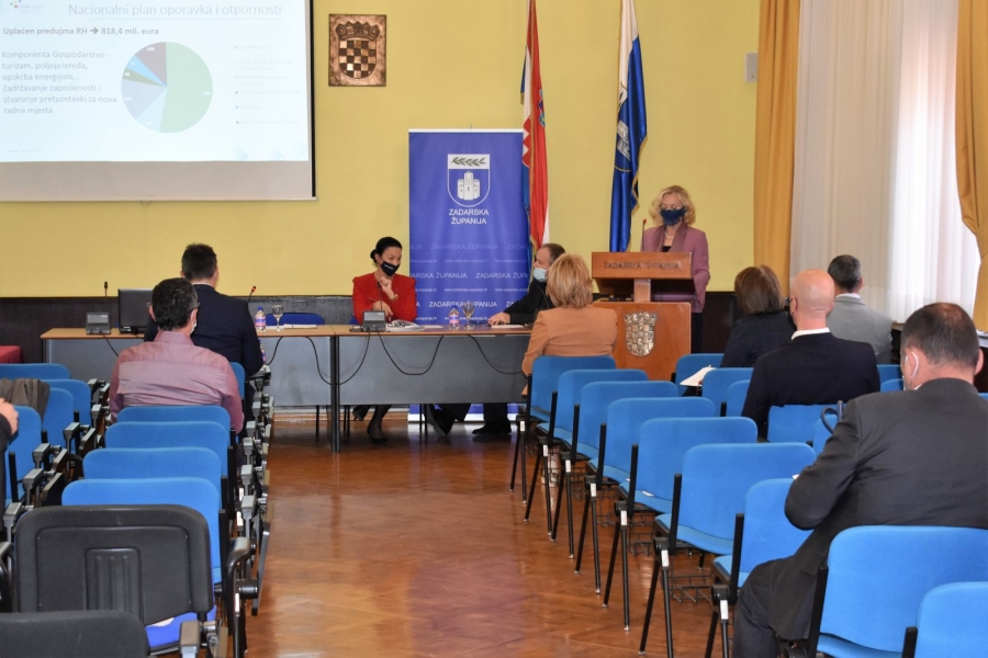 Ravnateljica Agencije za razvoj Zadarske županije ZADRA NOVA, Marina Dujmović Vuković, prezentirala je Nacionalni plan oporavka i otpornosti