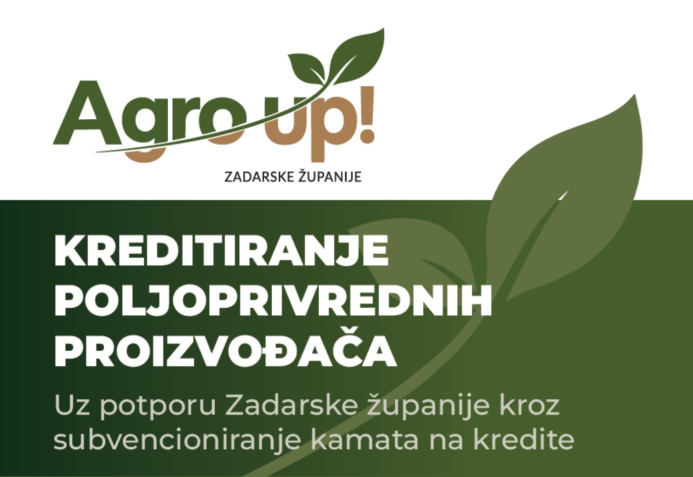 Otvoren javni poziv za kreditiranje poljoprivrednika: Zadarska županija subvencionira kamate na kredite do 200 tisuća eura