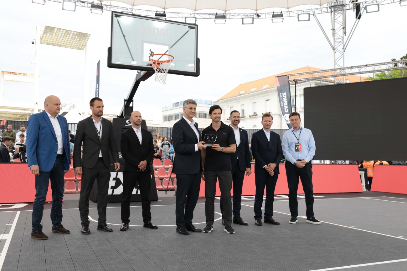 Premijer Plenković u Zadru: podrška razvojnim projektima i promociji Zadra kroz FIBA 3×3 World Tour