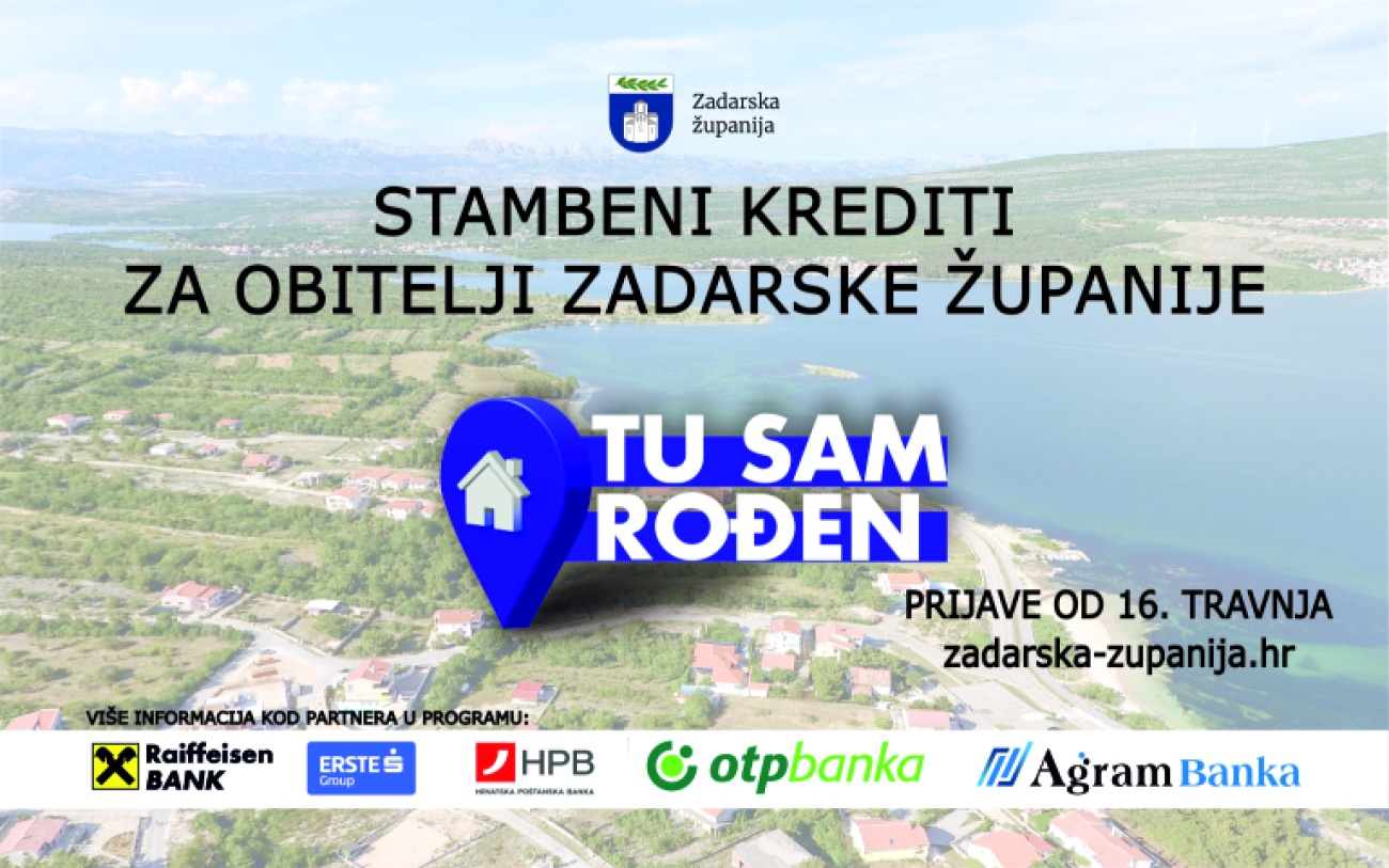 Zadarska županija proširuje demografski program subvencije stambenih kredita