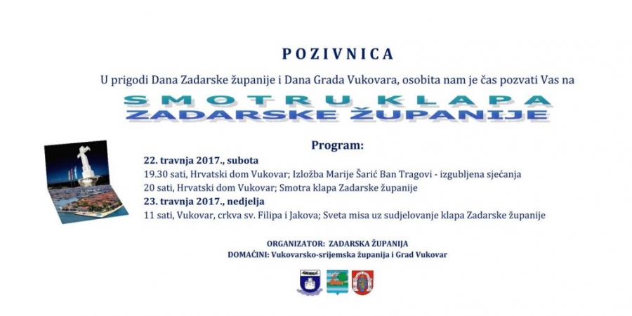 Zadarske klape odlaze u Vukovar